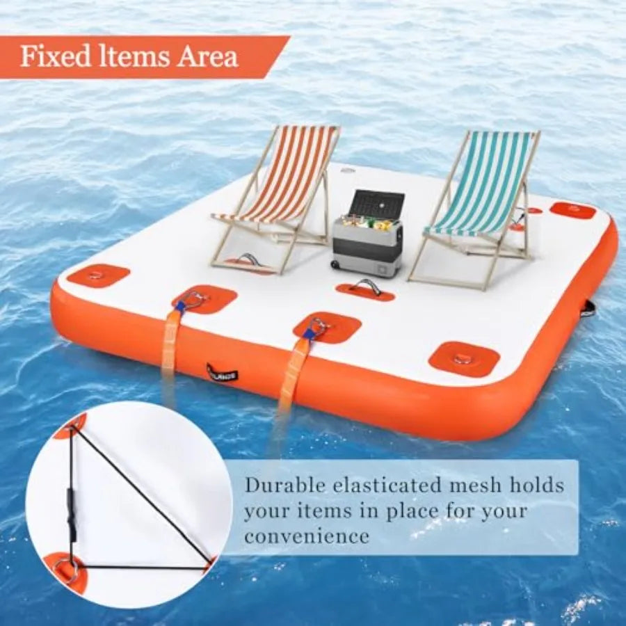 OLOEY Inflatable Floating Dock Swim Platform For Lake Pool Beach