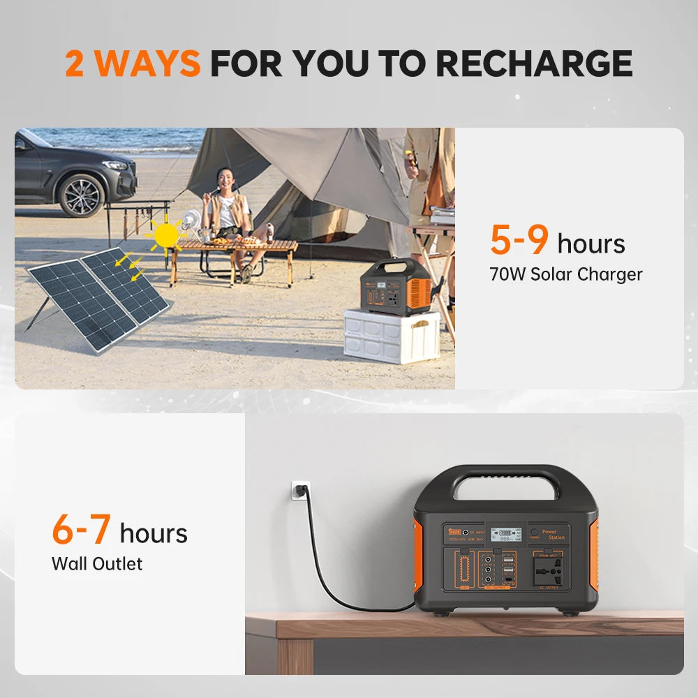 GaiaRay Portable Power Station 460Wh Solar Generator 110V