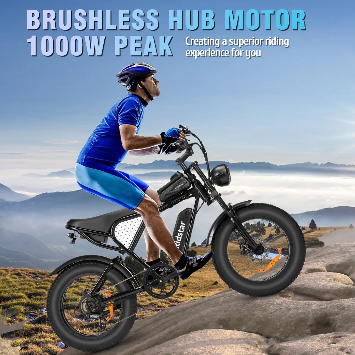 RIDSTAR Q20 Lite Electric Bike 1200W 48V 15Ah Fat Tire