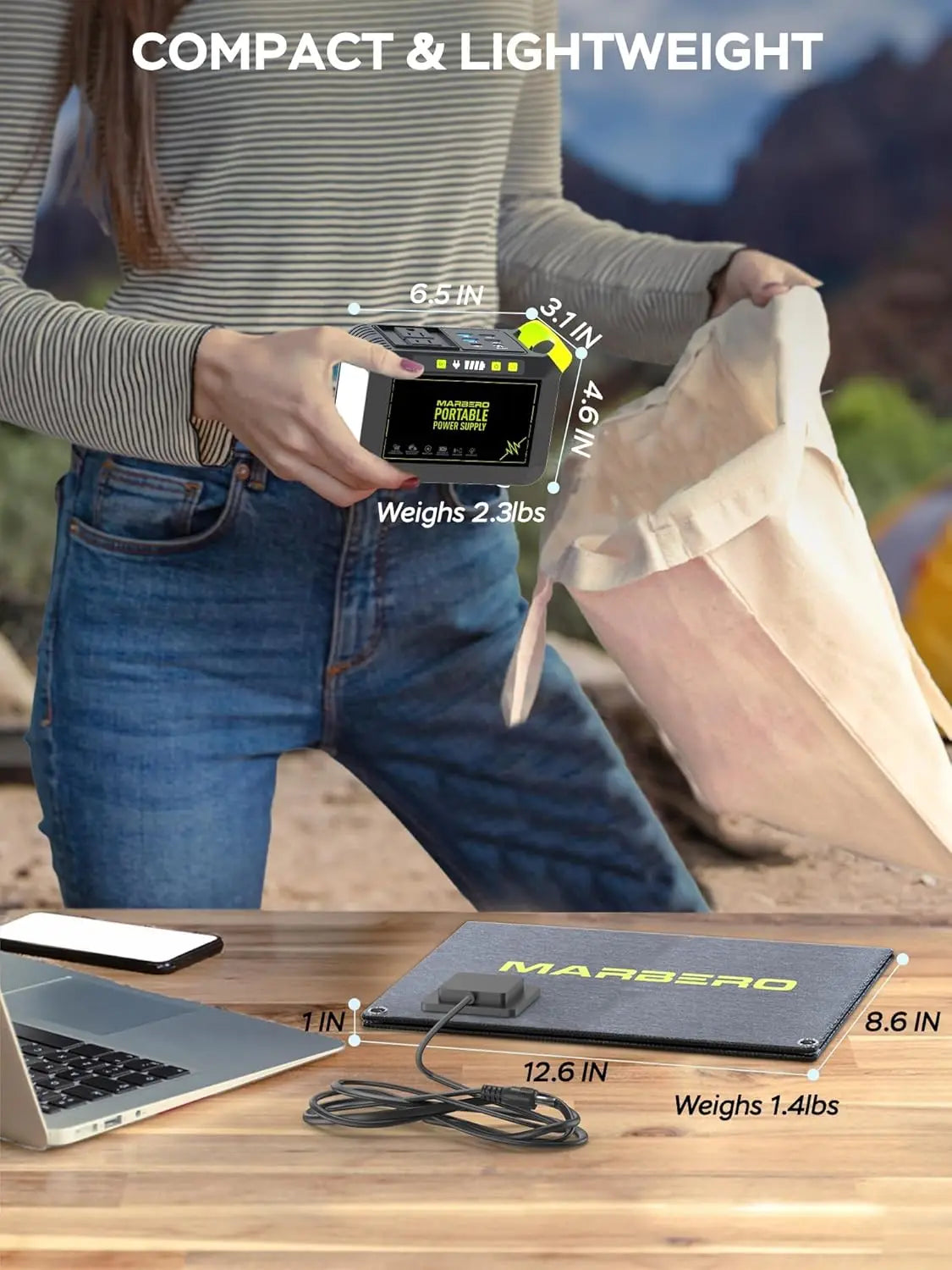 88.8Wh Solar Generator With 21W Panel Portable Power Station