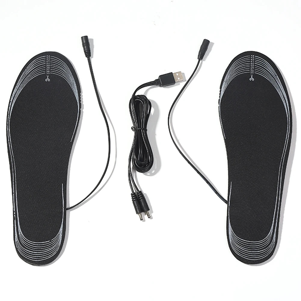 Unisex USB Electric Heated Insoles With Adjustable Temperature Foot Warmer