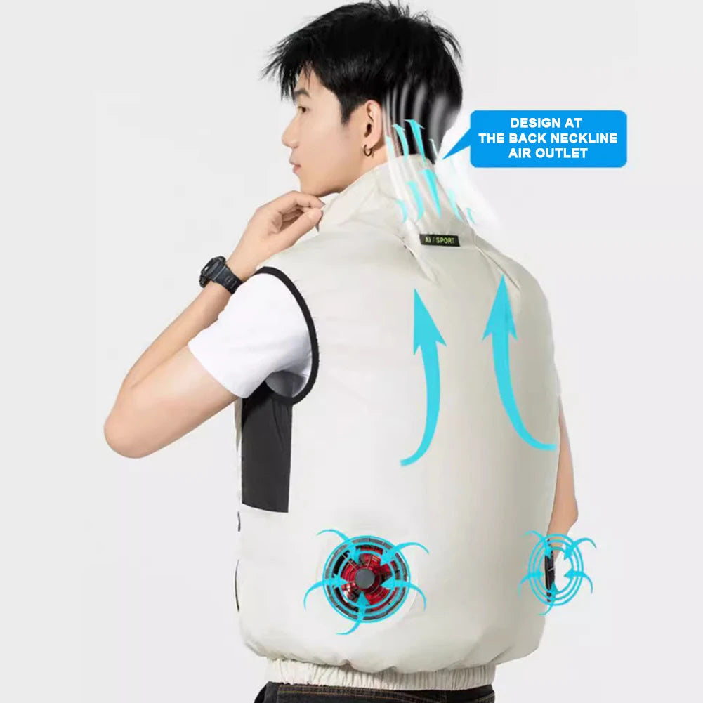 Cooling Vest Ice Fan Wearable Air Conditioner for Outdoors
