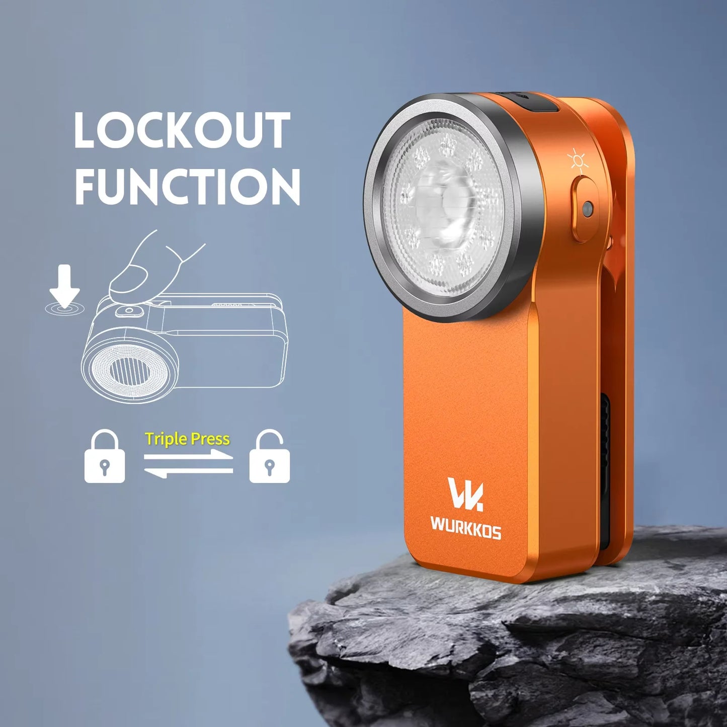 Wurkkos HD03 USB C Rechargeable Mini Clip Light RGB Magnet