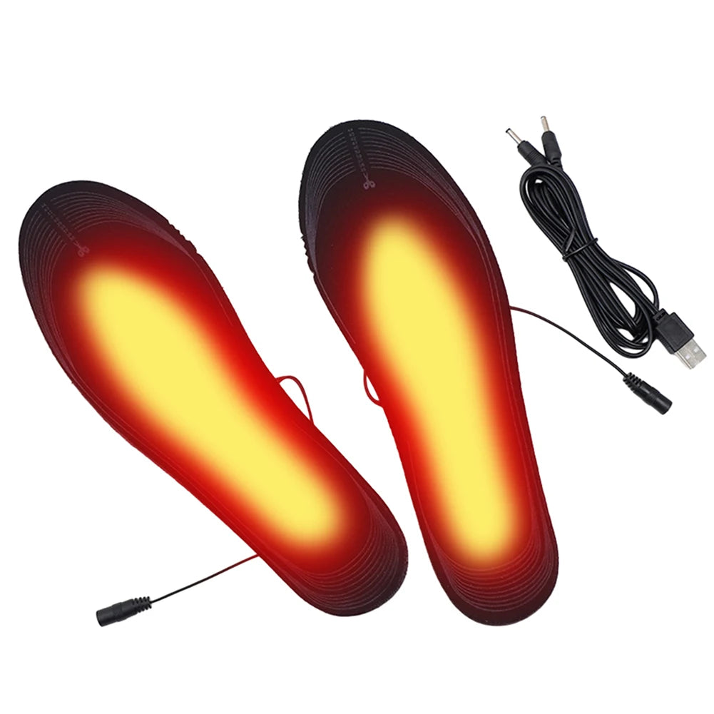 Unisex USB Electric Heated Insoles With Adjustable Temperature Foot Warmer