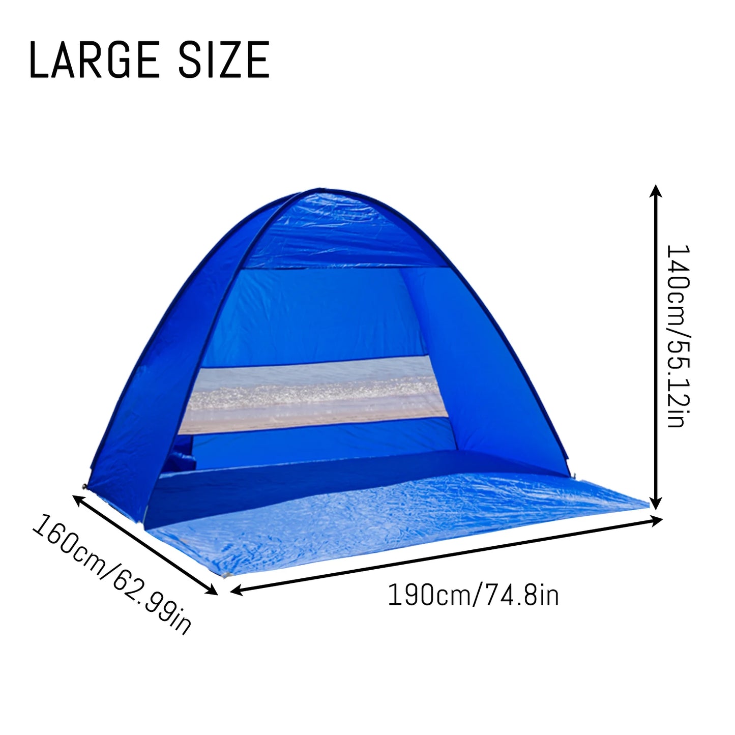 Pakicetus Pop Up Beach Tent Auto Opening Portable Camping