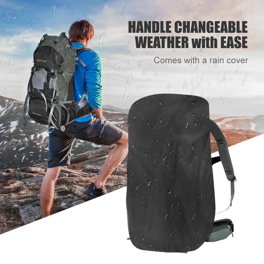 WEST TUNE Explorer Internal Frame Backpack Rain Cover For Hiking