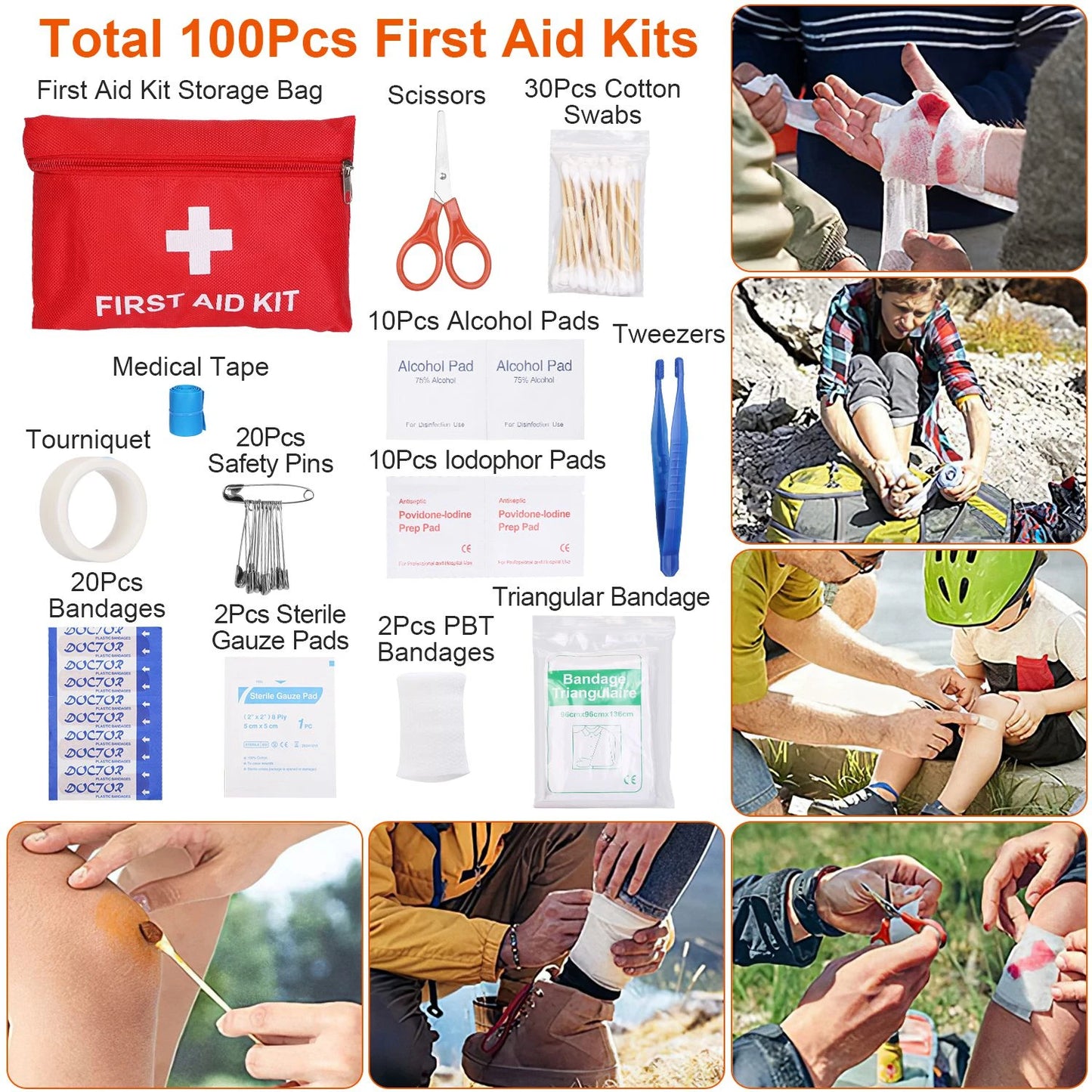 AUKYGGU 125 In 1 Emergency Survival Kit For Outdoor Camping Gear