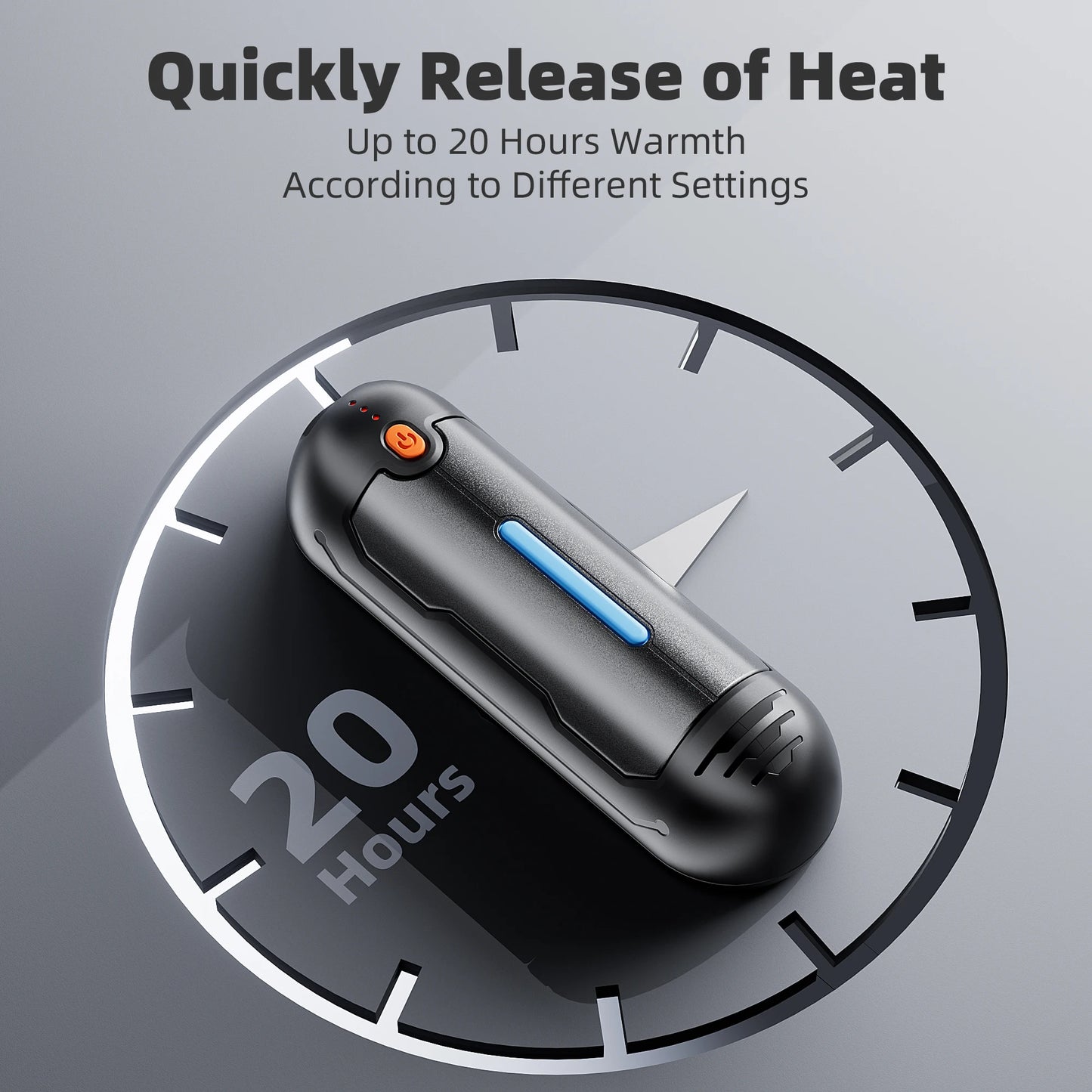 MORIKO 2 Pack Hand Warmer 5200mAh Rechargeable 2 in 1