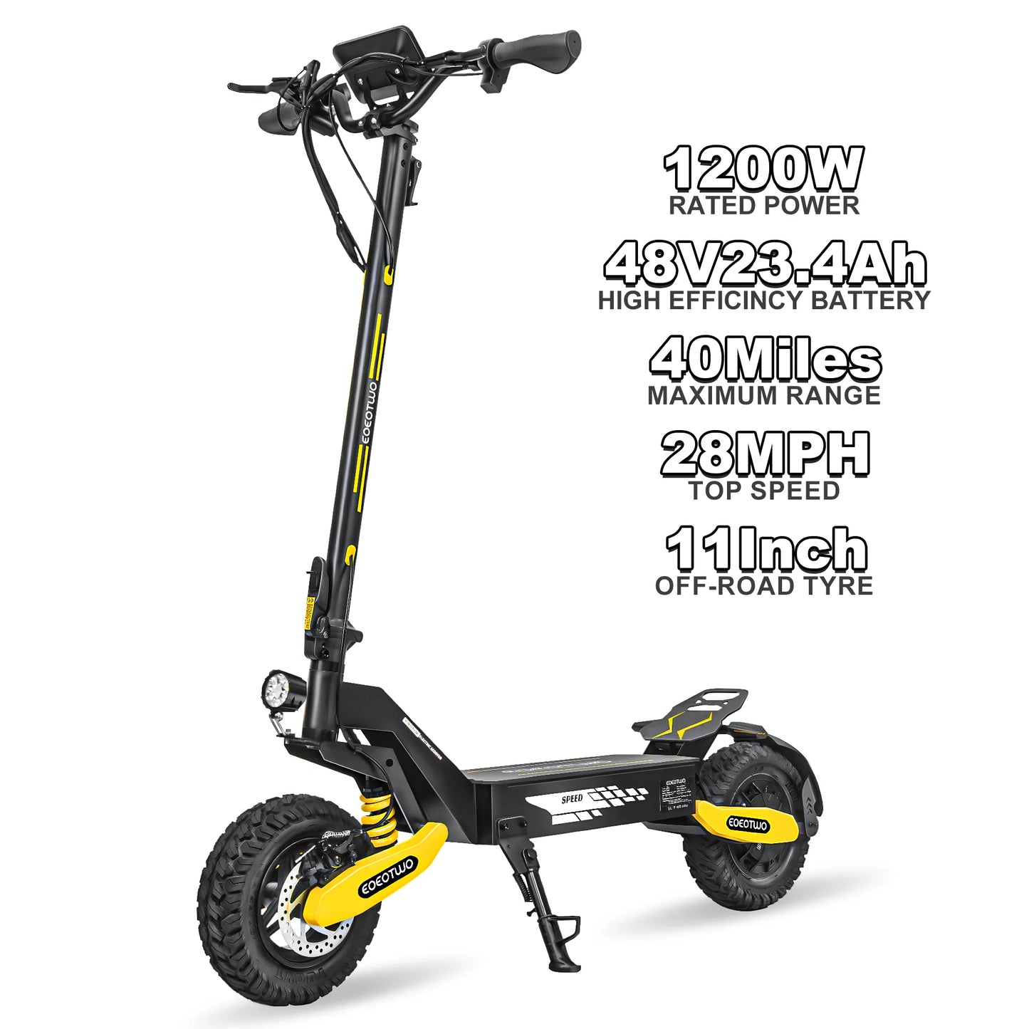 EOEOTWO GT06 Electric Scooter 30MPH 1200W Offroad Dual Suspension