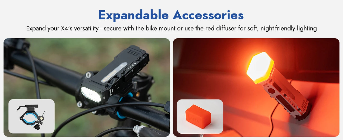 WUBEN X4 EDC Flashlight 1600 Lumen IP68 Rechargeable Pocket Light