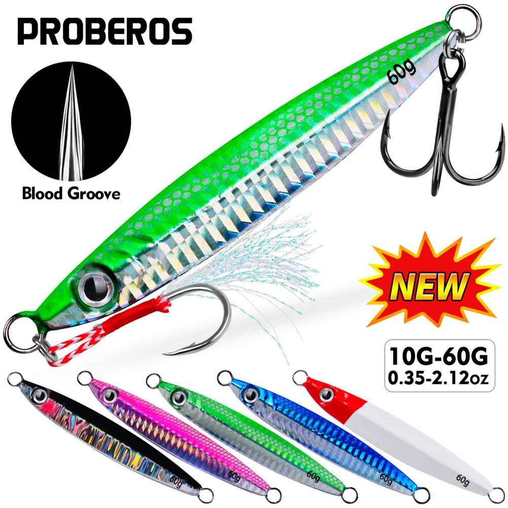Metal Jig Lure Trolling Fast Sinking Saltwater Bass Bait