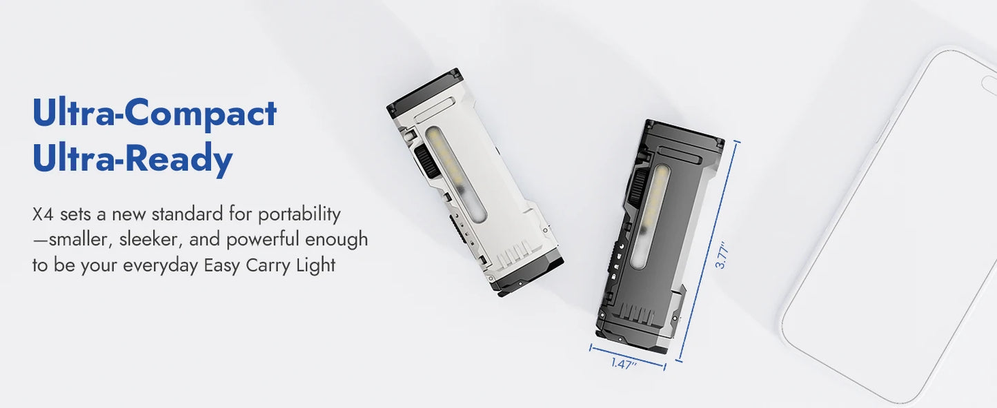 WUBEN X4 EDC Flashlight 1600 Lumen IP68 Rechargeable Pocket Light