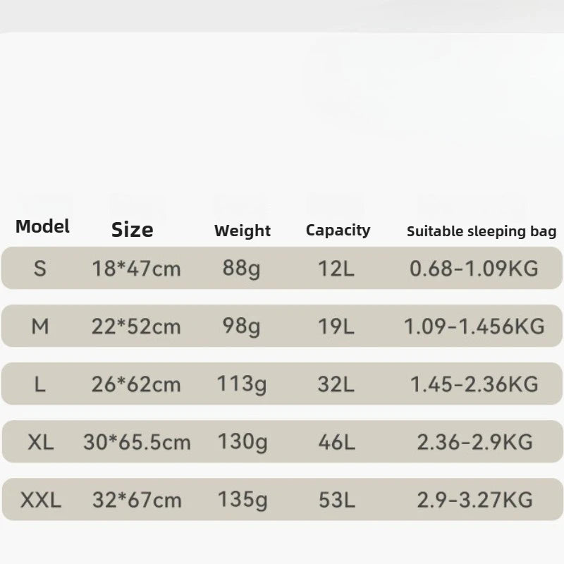 Outdoor Compression Storage Bag for Camping Clothes