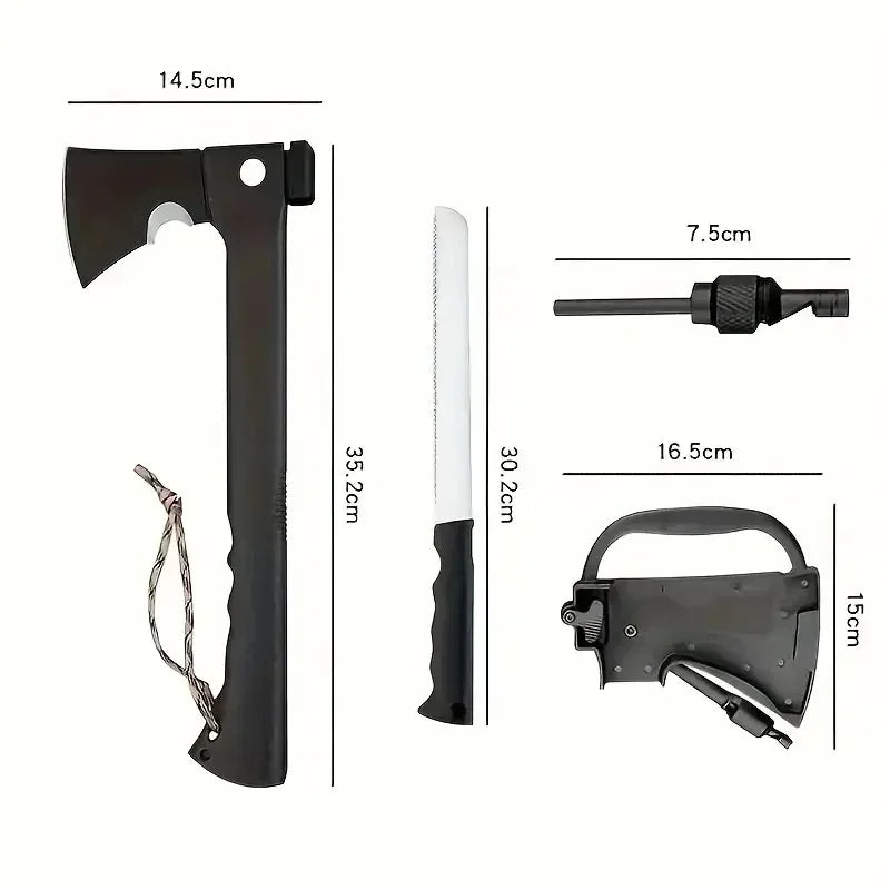 Doom Blade Camping Hand Axe Survival Hatchet With Serrated Saw