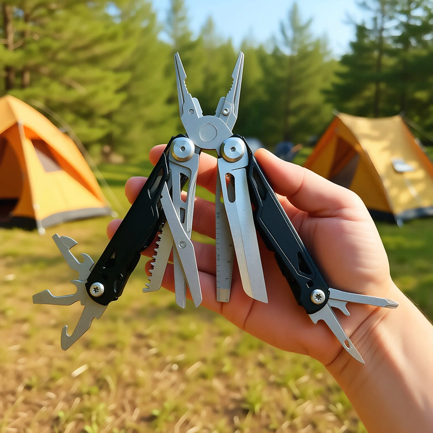 Multitool Pliers Survival Tool With Saw Screwdriver Scissors Camping