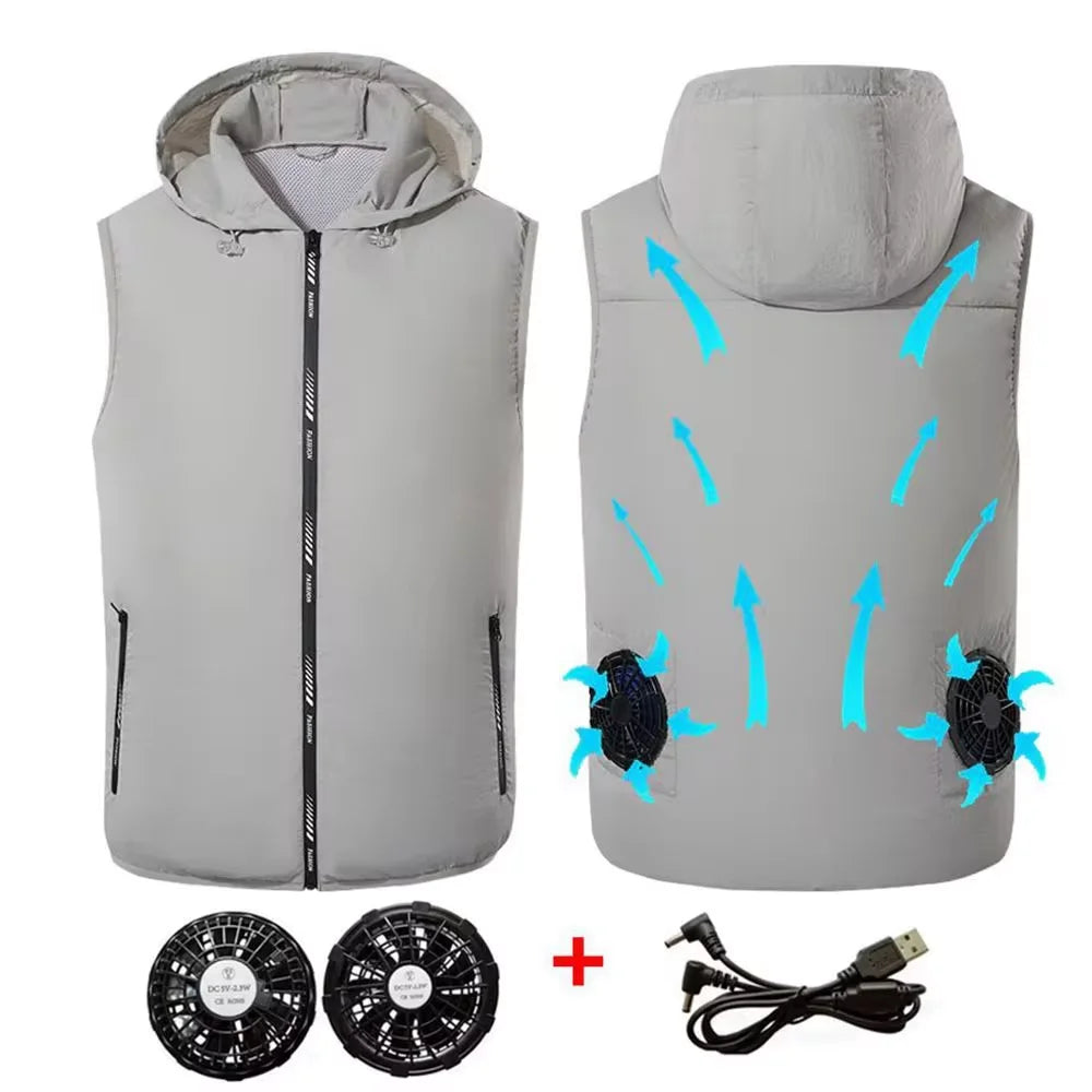 Cooling Vest Ice Fan Wearable Air Conditioner for Outdoors