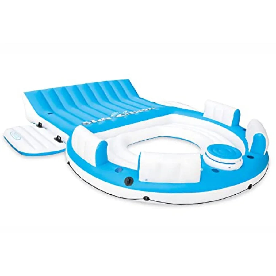 OLOEY Inflatable Island Lounger for Pool and Lake Relaxation