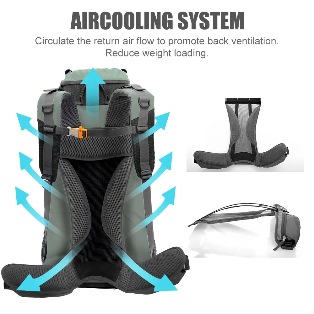 WEST TUNE Explorer Internal Frame Backpack Rain Cover For Hiking