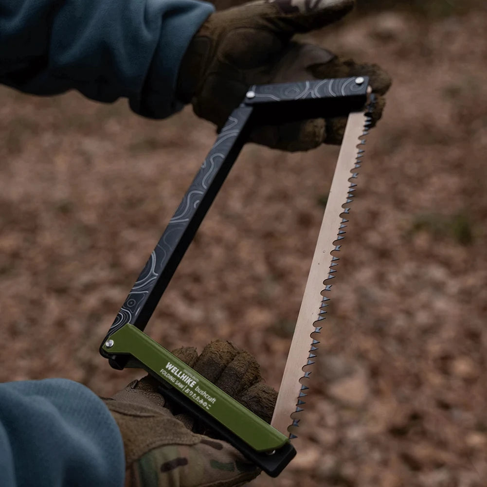 Folding Saw With Storage Bag Aluminum Alloy Camping Hand Saw