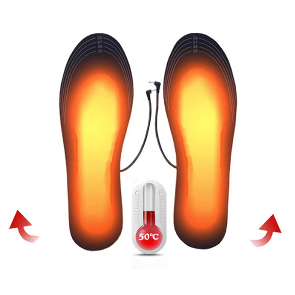 Unisex USB Electric Heated Insoles With Adjustable Temperature Foot Warmer