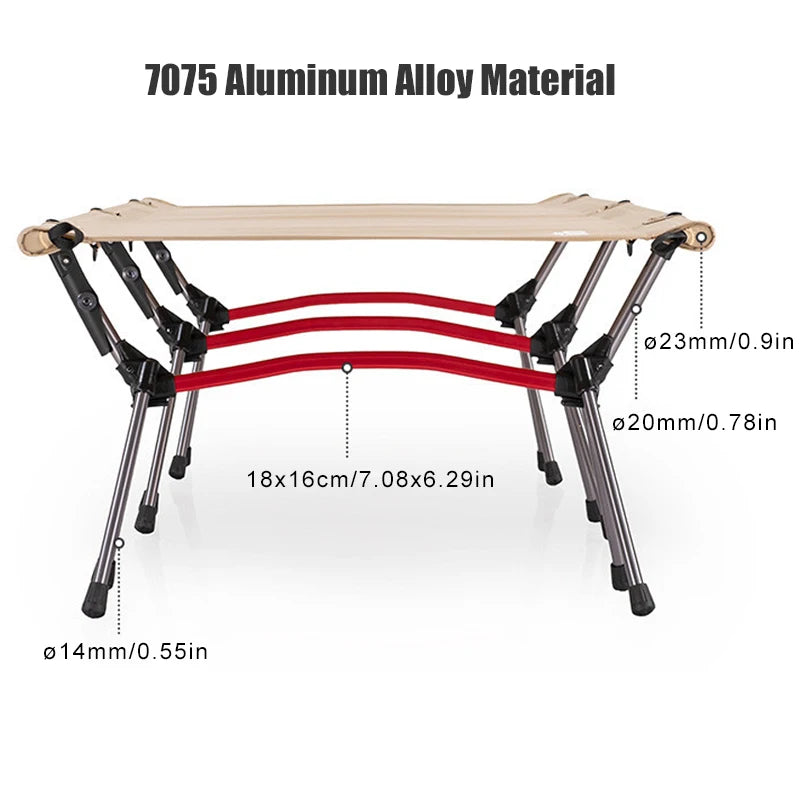 West Tune Camping Cot With Leg Extenders Ultralight Aluminum Bed