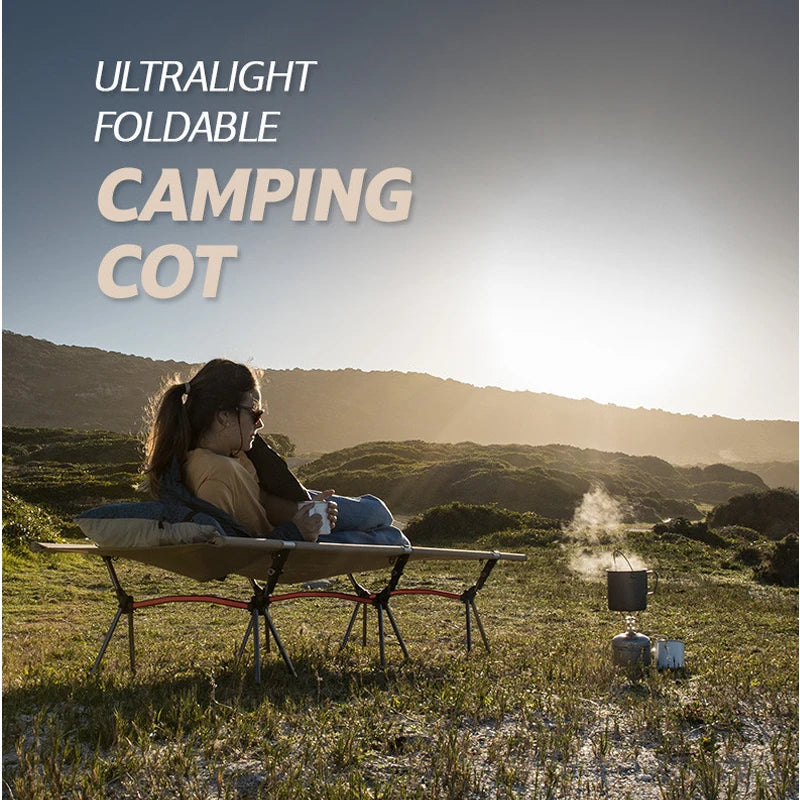 West Tune Camping Cot With Leg Extenders Ultralight Aluminum Bed