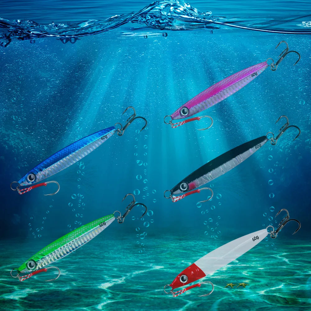 Metal Jig Lure Trolling Fast Sinking Saltwater Bass Bait