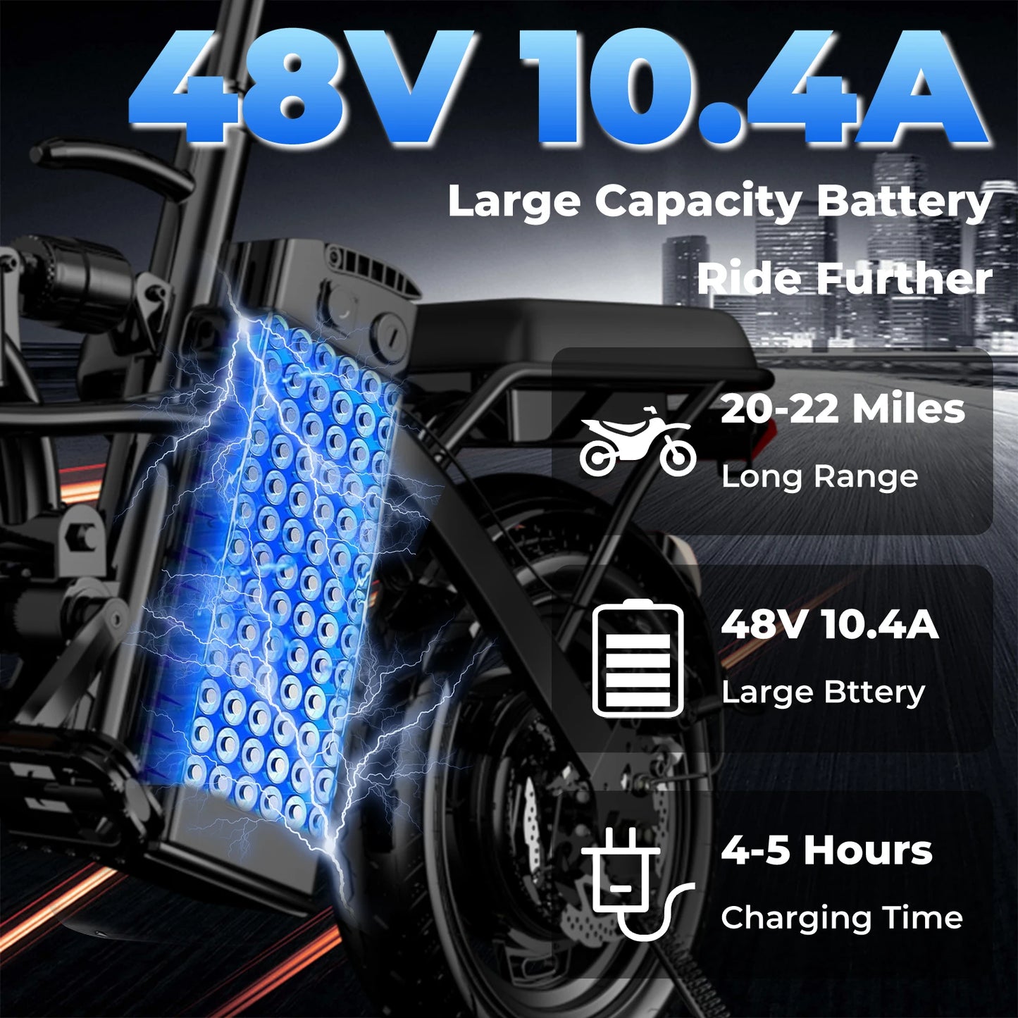LELEKUAI 500W Adult Folding Electric Bike With Removable 48V Battery